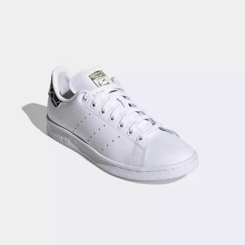 Adidas Originals Women's White Black Gold Stan Smith Shoes Size 6 us FV3422